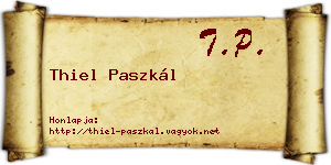 Thiel Paszkál névjegykártya